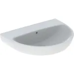 Lavabo serie Geberit Selnova: 65x50cm, Toma de grifo=Sin, Rebosadero=Visible, Blanco